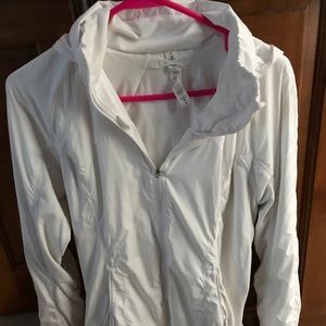 White Lululemon Lined Rain Jacket